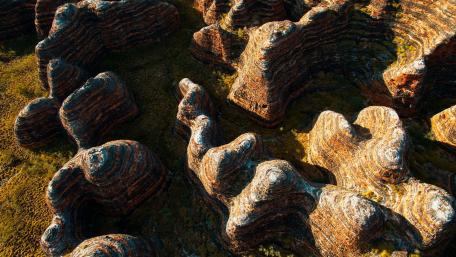 Stunning Rock Formations in Vibrant Nature wallpaper