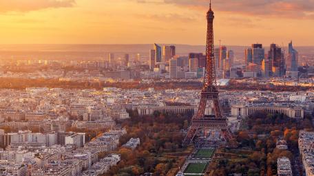 Paris Skyline at Dusk wallpaper