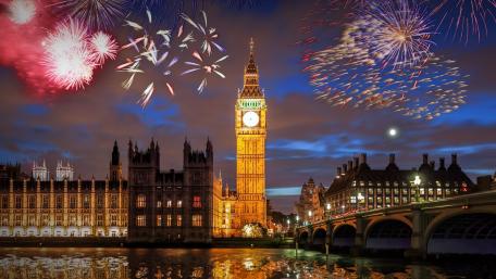 Celebration Over London Skyline wallpaper