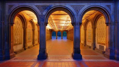 Serenity in the Arches of Central Park wallpaper