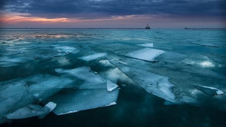 Frozen Serenity Above the Depths of Nature’s Icebound Beauty wallpaper