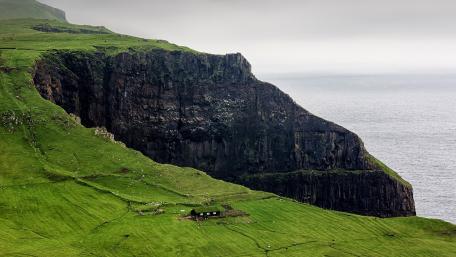 Majestic Coastal Cliffs and Lush Greenery wallpaper