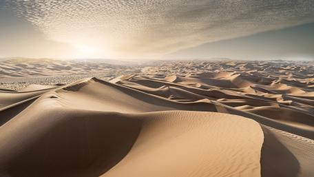 Endless Waves of Desert Dunes wallpaper