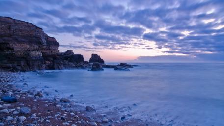 Calm Serenity of Coastal Landscape wallpaper