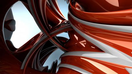 Dynamic Flow of Colorful Curves in 3D Design wallpaper