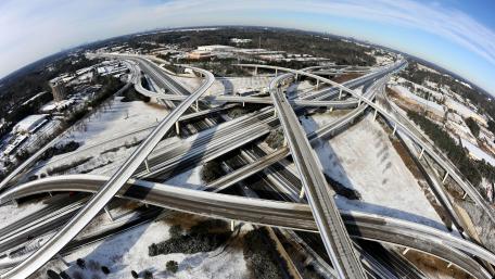 Interchange in Atlanta After a Winter Storm wallpaper