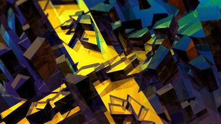 Vibrant Abstract Geometric Pattern for Modern Spaces wallpaper