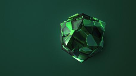 Emerald Geometry in Abstract Art wallpaper