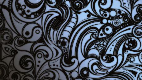 Intricate Black and White Abstract Design wallpaper