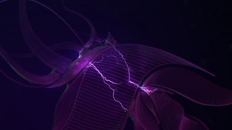 Electric Dance of Abstract Colors in Motion wallpaper