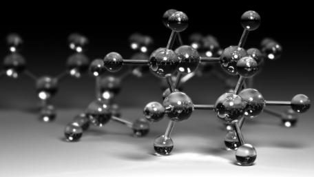 Molecular Dreamscape in Monochrome wallpaper