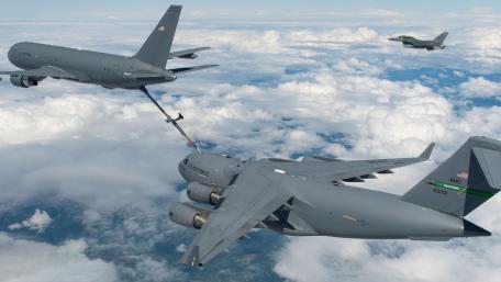 Airborne Refueling Operations Enhancing Military Readiness wallpaper