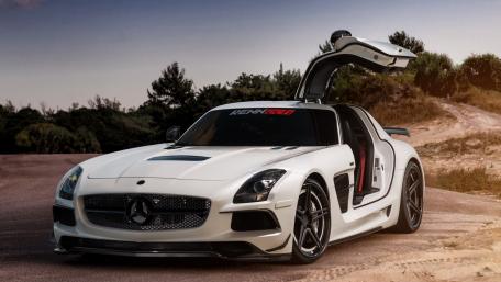 Sleek White Mercedes SLS AMG Wallpaper wallpaper