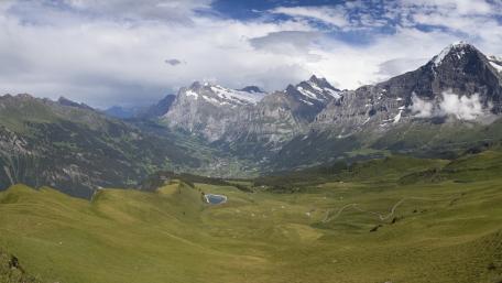 Breathtaking Swiss Mountain Landscape wallpaper