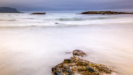 Serene Coastal Landscape at Dawn wallpaper