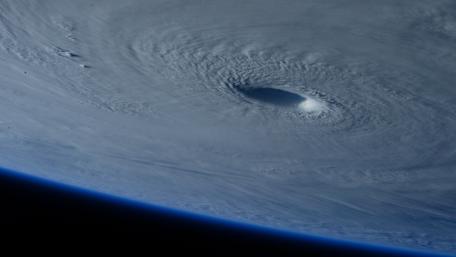 Swirling Eye of the Storm from Space wallpaper