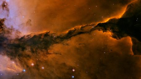 Cosmic Darkness Illuminated by Stars wallpaper