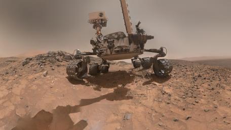 Exploring the Martian Surface with Curiosity Rover wallpaper