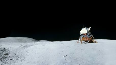 Lunar Landing: A Historic Moment in Space Exploration wallpaper