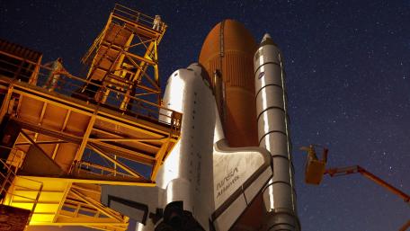 Launch Pad Preparations for Space Exploration wallpaper