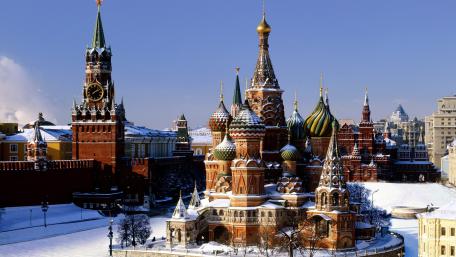 Majestic Moscow in Winter Wonderland wallpaper