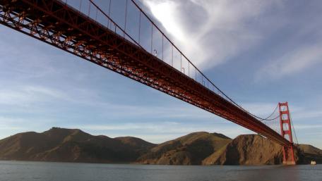 Golden Gate Bridge Captured at Dusk wallpaper