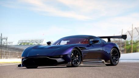 Sleek Purple Supercar on the Track wallpaper