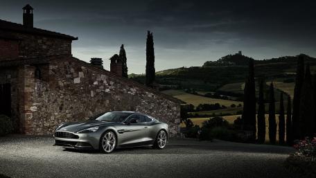Sleek Luxury in a Serene Landscape wallpaper