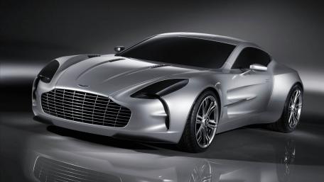 Sleek Silver Aston Martin Design Wallpaper wallpaper