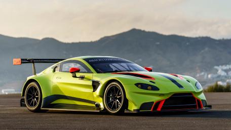Vibrant Aston Martin Race Car Wallpaper wallpaper