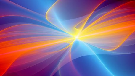 Vibrant Fusion of Light and Colorful Waves wallpaper