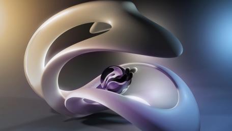 Futuristic Fluid Shapes in Dreamy Hues wallpaper