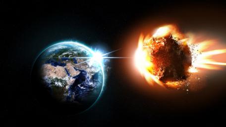 Impending Cosmic Collision wallpaper