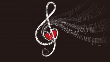 Melodic Harmony of Love and Music wallpaper