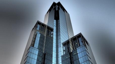 Modern Skyscraper Reaching for the Sky wallpaper