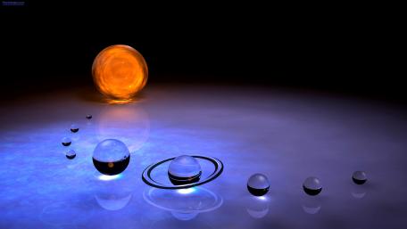 Cosmic Orbs and Celestial Glow wallpaper