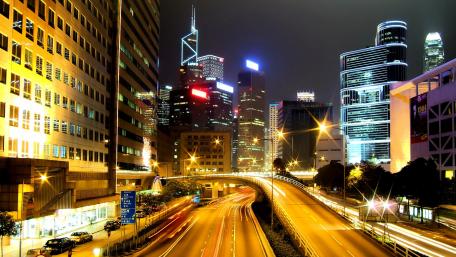 Vibrant Cityscape at Night wallpaper