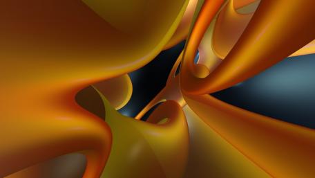 Vibrant Flow of Orange Curves wallpaper
