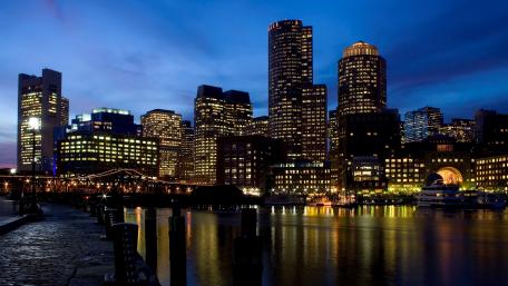 City Lights at Twilight wallpaper