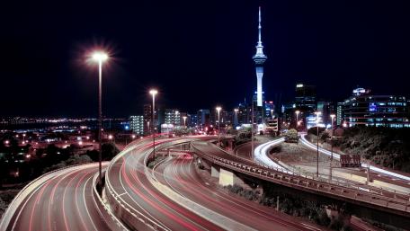 Vibrant City Lights at Night wallpaper