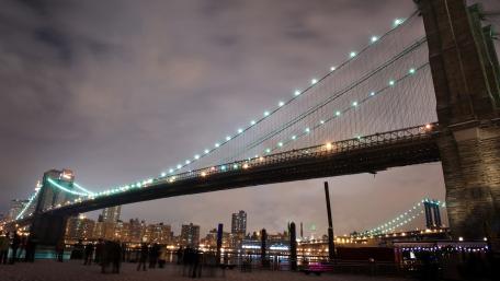 Stunning Night View of a City Bridge wallpaper