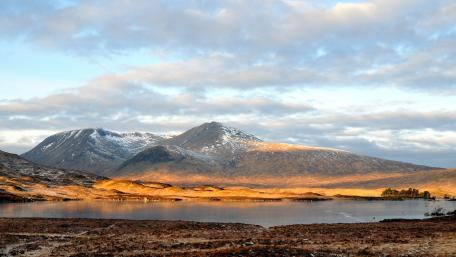 Majestic Alpine Landscape at Sunrise wallpaper