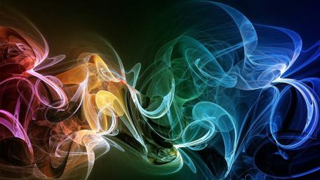 Vibrant Multicolor Smoke Abstract Wallpaper wallpaper