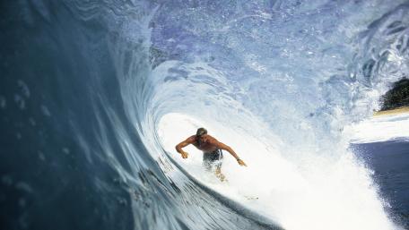 Riding the Perfect Wave in Action wallpaper