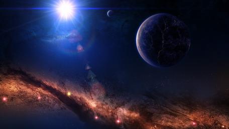 Galactic Exploration in Cosmic Depths wallpaper