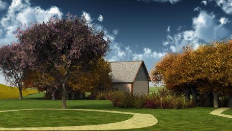 Tranquil Autumn Landscape Wallpaper wallpaper