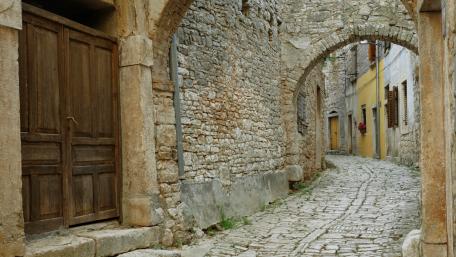 Charming Narrow Pathways of an Old City wallpaper