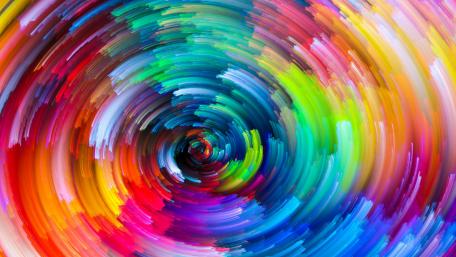 Vibrant Swirls of Colorful Motion wallpaper