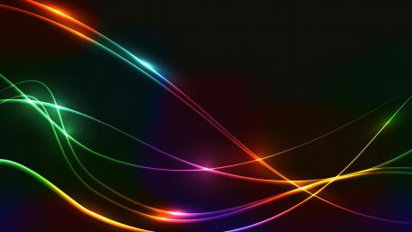 Vibrant Neon Waves of Light wallpaper