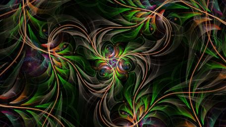 Vibrant Fractal Dance of Colors wallpaper